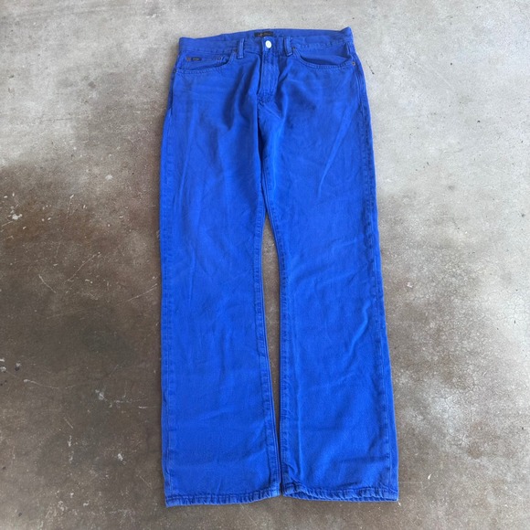 Polo Ralph Lauren Other - Polo Ralph Lauren Pants Mens 32x32 Blue Excellent Straight Leg Denim Twill
